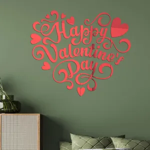Valentijnsdag acryl spiegel muursticker doe het zelf hart decoratieve kunst slaapkamer