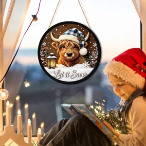 Christmas LED hanging sign festive window decoration creative ornament holiday decor