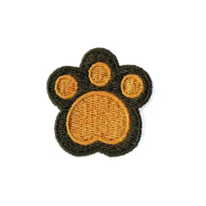 Bear paw embroidered patch cute animal badge iron on apparel clothing accessories craft DIY