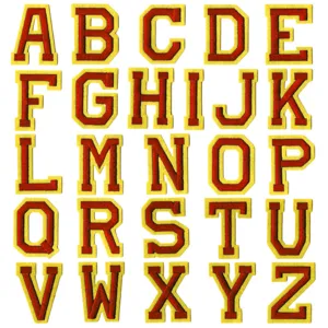 Badges alphabet brodés lettres A-Z écussons thermocollants pour vêtements DIY décoration
