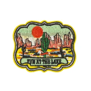 Embroidered desert cactus patch iron on badge DIY clothing backpack hat apparel decor