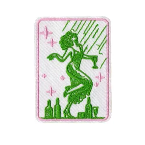 Patch brode decoratif femme dansante thermocollant pour vetements vestes accessoires