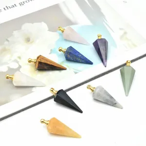 Natuurlijke kristalsteen zeshoekige prisma hanger ketting essentiële oliefles sieraden