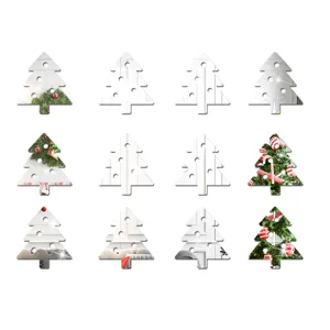 Weihnachtsbaum Acryl Spiegel Wandaufkleber DIY wasserdicht selbstklebend 12 Stücke