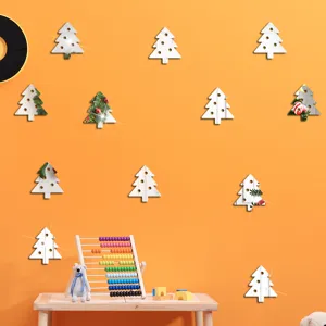 Weihnachtsbaum Acryl Spiegel Wandaufkleber, reflektierende Oberfläche für Kinderzimmer.