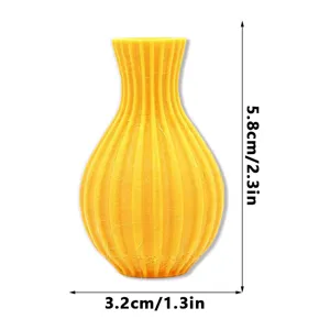 Creative 3D Printed Magnetic Vase Refrigerator Magnet Mini Flower Pot Desktop Decor Yellow