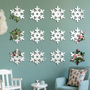 Weihnachten DIY Acryl Spiegel Wandaufkleber Schneeflocke Deko für das Kinderzimmer