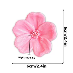 3D printed pink flower fridge magnet, creative magnetic floral decoration for home office decor.