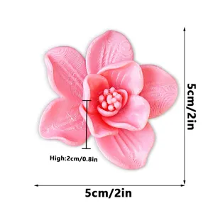 3D Magnetic Flower Fridge Magnet Cute Pink Floral Refrigerator Sticker Home Decor