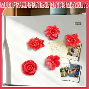 3D floral fridge magnets creative decorative magnetic flower stickers for home kitchen decor