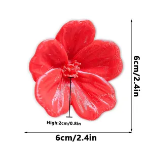 3D Printed Red Flower Fridge Magnet Creative Decorative Magnetic Flower Item 6x6cm