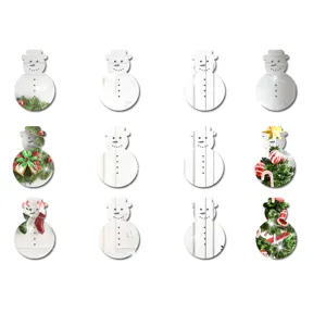 Weihnachten Spiegel Acryl Wandaufkleber Schneemann Set DIY Kinderzimmer Wanddekoration