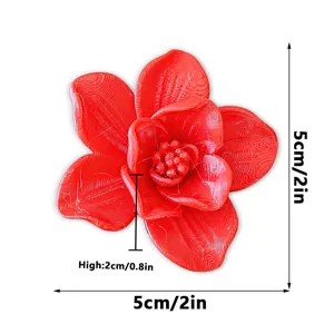 3D printed magnetic flower fridge sticker creative colorful floral home decor magnet 5cm