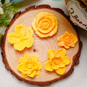 3D printed flower fridge magnets, colorful floral magnetic decorative stickers for home kitchen.
