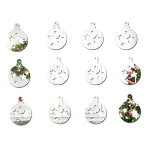 Weihnachtsspiegel Acryl Wandaufkleber Feiertag DIY Heimdekoration Stern hohles Design