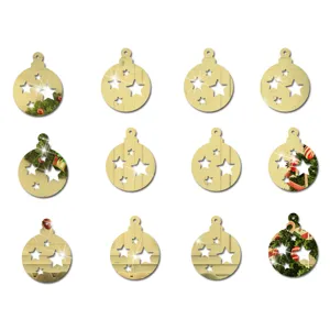 Weihnachten Spiegel Acryl Wandaufkleber goldener Stern Ausschnitt Heimdekoration