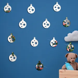 Weihnachten DIY Spiegel Acryl Wandaufkleber Kinderzimmer wasserdicht selbstklebend