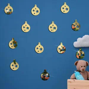Weihnachten Spiegel Acryl Wandaufkleber DIY Urlaub Heimdekoration fuer Kinderzimmer.