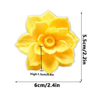 3D Printed Flower Fridge Magnet Creative Cute Magnetic Floral Decor for Home Kitchen Office