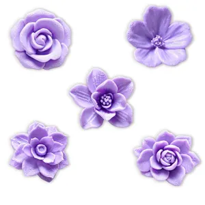 3D printed purple flower fridge magnet creative magnetic floral home kitchen decoration
