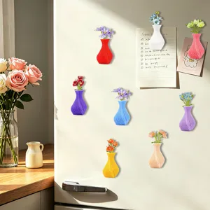 Vaso magnetico 3D calamita da frigo mini vaso da fiori in silicone colorato