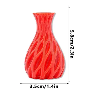 3D printed magnetic vase fridge magnet creative flower pot compact home decor red color small size