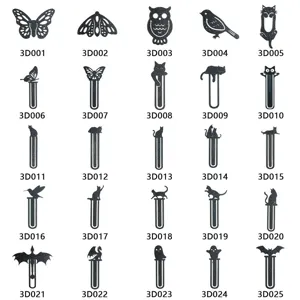 3D Metall Tier Lesezeichen Set, süße Katze Schmetterling Eule Schüler Geschenke Schulbedarf.