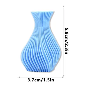 Vaso magnetico stampato in 3D calamita da frigo design torto blu decorazione per la casa