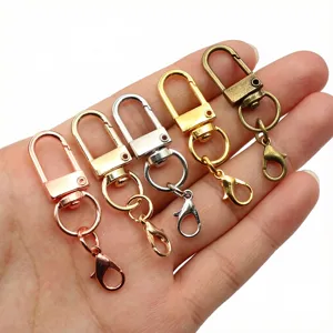 Porte-clés en alliage mousqueton en U fermoir matériel métal sac pendentif multicolore