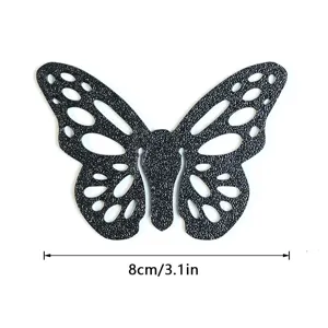 Schwarzes Schmetterling Lesezeichen 3D ausgehoehlt Buch Markierung Schüler Geschenk 8cm