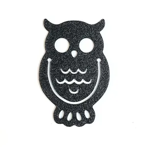 Schwarzes Eulen-Lesezeichen aus Metall, strukturierter Hohl-Design, süßes Lesezubehör, Geschenk.