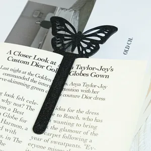 3D gedruckter schwarzer Schmetterling Lesezeichen kreatives Geschenk Buch Deko