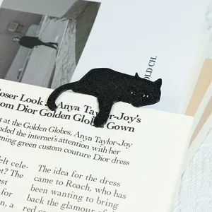 Schwarzer Katzen 3D gedruckter Lesezeichen, kreatives Tier Seitenmarkierer für Geschenke.