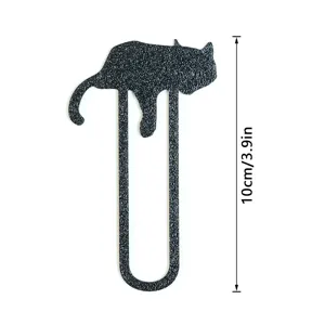Schwarzes Metall Katzen Lesezeichen niedlich Seitenmarker Schreibwaren tolles Geschenk