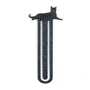 Schwarzes Katzen Metall Lesezeichen niedliches Schreibwaren Lesebuch Geschenk Artikel