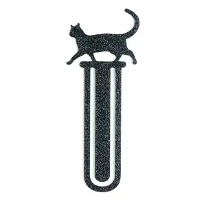 Schwarzes Metall Katzen Lesezeichen kreatives Tier Schreibwaren Geschenk fuer Schule und Buero