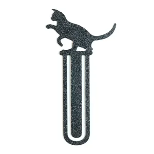 Kreatives schwarzes Katzen Metall Lesezeichen süßes Büroklammer Design für Bücher und Geschenk.