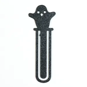 Schwarzes Metall Lesezeichen mit Geist Form einzigartiges Buch Geschenk für Schüler