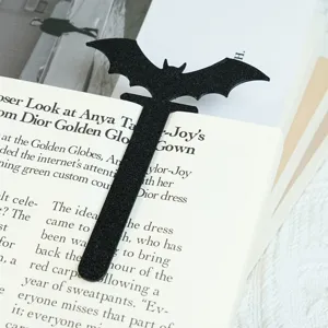 Gotisches schwarzes Fledermaus Lesezeichen für Bücher, kreative Buchmarkierung Geschenk.