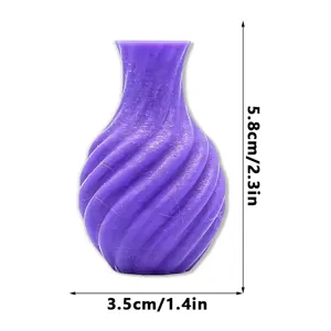 3D εκτυπωμένο μωβ μαγνητικό βάζο ψυγείου δημιουργική μίνι γλάστρα λουλουδιών 5.8cm