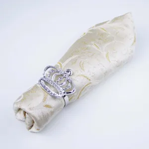 Portatovaglioli con corona in strass argento per decorazioni tavola da pranzo di nozze