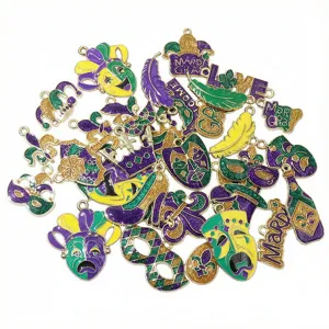 Zinc Alloy Clown Mask Carnival Charm Drip Oil Enamel Pendant For DIY Bracelet Necklace Jewelry Making