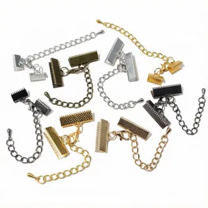 DIY Jewelry Findings Lobster Clasps Extension Chains Cord Clamps Craft Accessories For Bracelet And Necklace Making