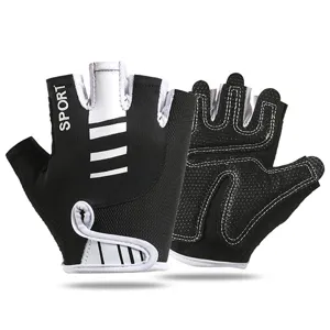 Men's Cycling Gloves Half Finger Mountain Bike Bicycle Riding Breathable Mesh Anti-Slip Wear-Resistant Sports Gloves