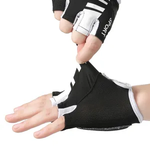 Breathable half-finger cycling gloves with anti-slip palm for outdoor sports and riding.