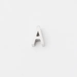 Stainless steel letter A pendant charm for DIY jewelry making and necklace accessories.