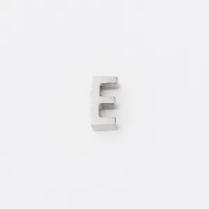 Stainless steel uppercase letter E charm pendant DIY jewelry making accessory small hole bead.