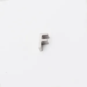 Stainless steel uppercase letter F pendant DIY jewelry charm accessory for custom necklaces.