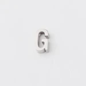 Stainless steel letter G charm pendant DIY jewelry accessory polished mirror finish.