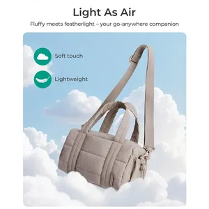 Puffer quilted shoulder bag casual lightweight crossbody tote bag for women outdoor travel daily use